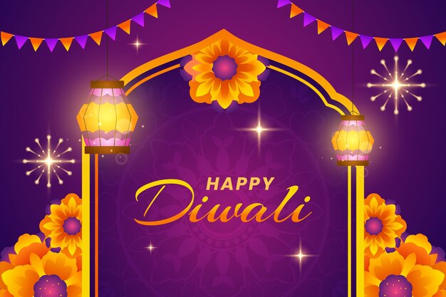 Gradient background for hindu diwali festival celebration