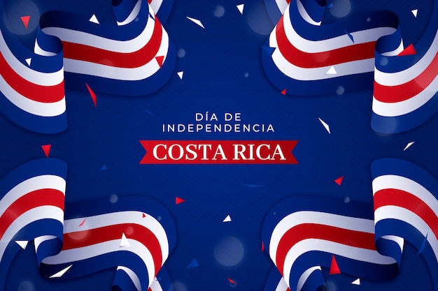 Free Vector gradient background for independencia de costa rica celebration