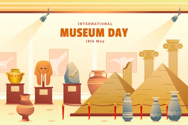 Gradient background for international museum day