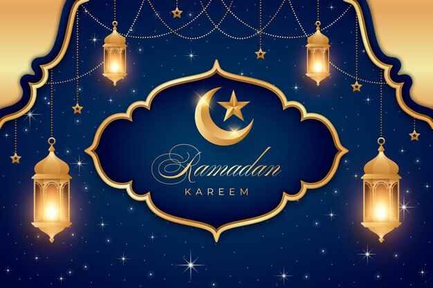 Gradient background for islamic ramadan celebration