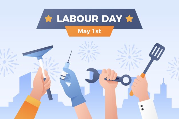 Gradient background for labor day celebration