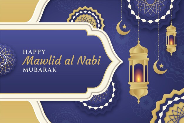 Gradient background for mawlid al nabi celebration