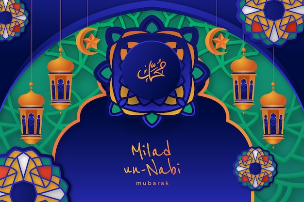 Gradient background for mawlid al-nabi holiday