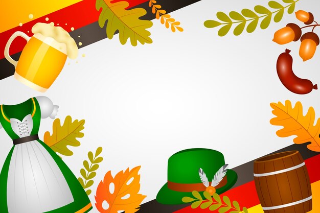 Gradient background for oktoberfest celebration