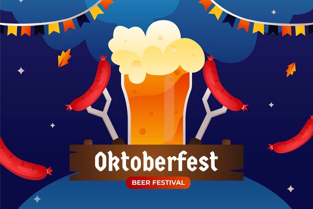 Gradient background for oktoberfest celebration