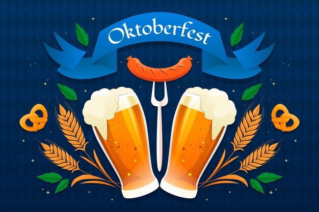 Gradient background for oktoberfest festival