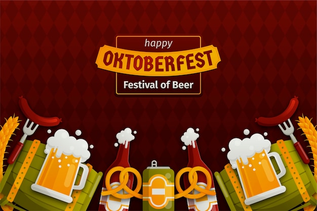 Gradient background for oktoberfest festival