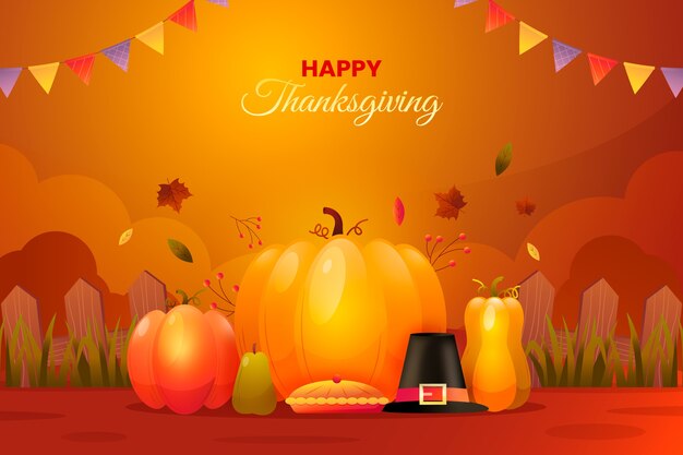 Gradient background for thanksgiving day celebration