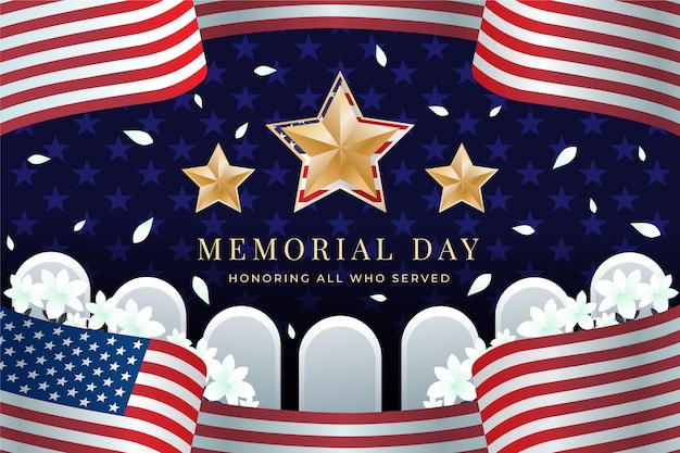 Gradient background for usa memorial day celebration