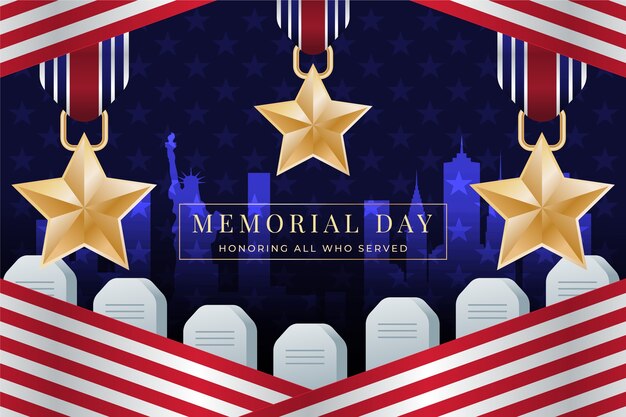 Gradient background for usa memorial day celebration