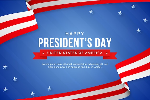 Gradient background for usa presidents day