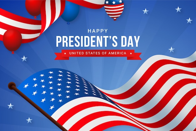 Gradient background for usa presidents day