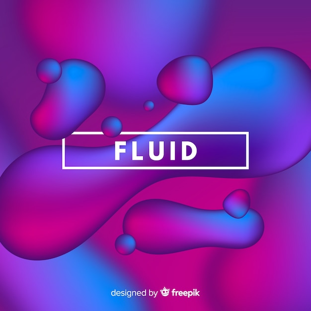 Gradient background with 3d fluid shapes