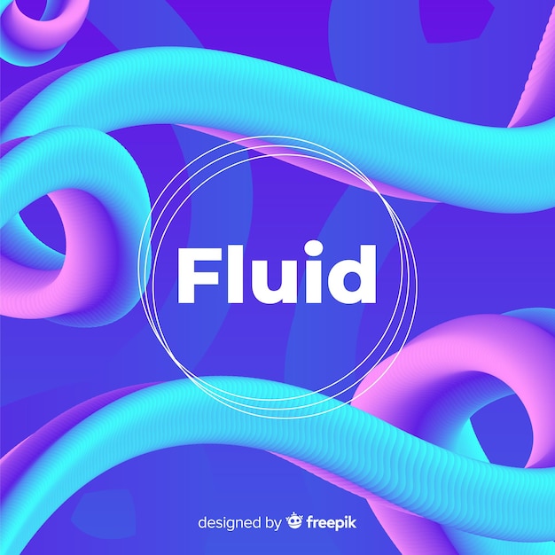 Gradient background with 3d fluid shapes