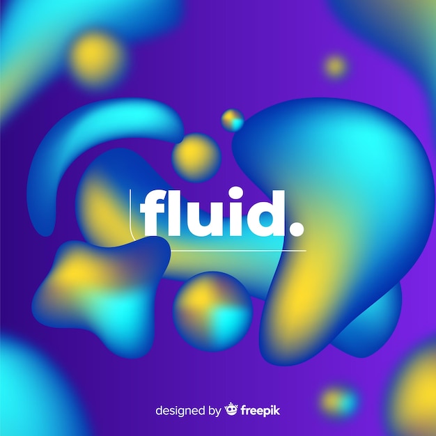 Free vector gradient background with 3d fluid shapes