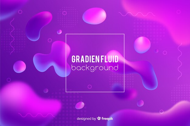 Gradient background with fluid shapes