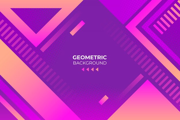 Gradient background with geometric shapes