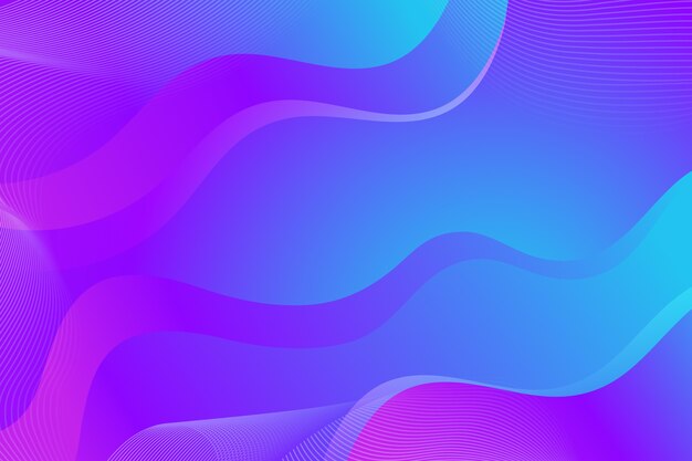 Gradient background with wavy shapes