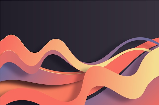 Gradient background with wavy shapes