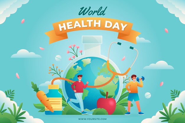 Gradient background for world health day celebration