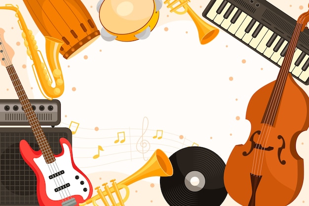 Free Vector gradient background for world music day celebration