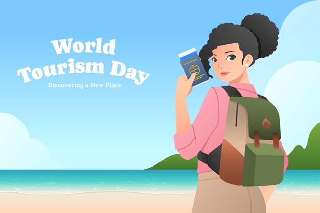 Gradient background for world tourism day