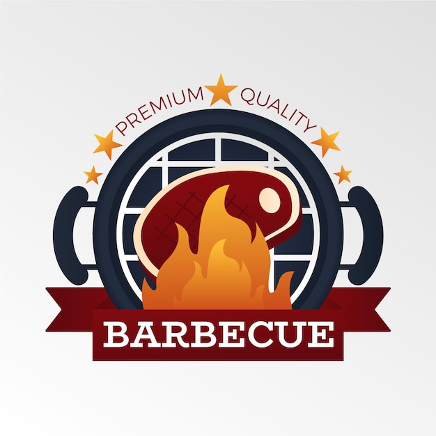 Gradient barbecue logo template