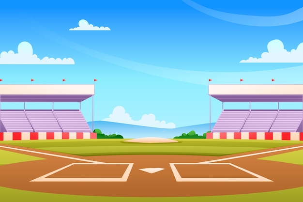 Free Vector gradient baseball background