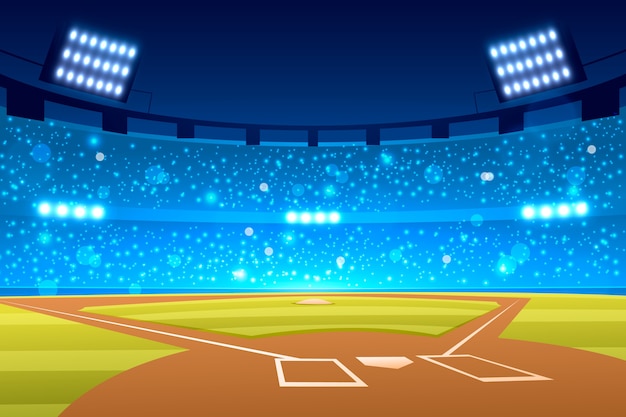 Free Vector gradient baseball background