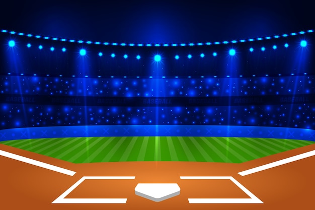 Free Vector gradient baseball background