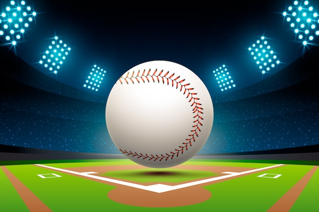 Free Vector gradient baseball background