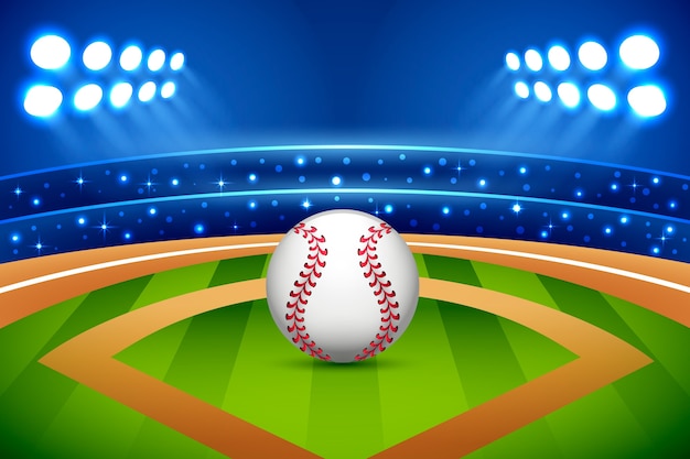 Free Vector gradient baseball background