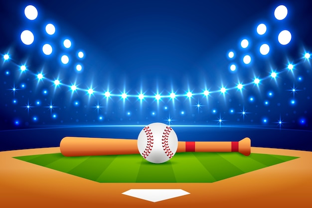 Free Vector gradient baseball background