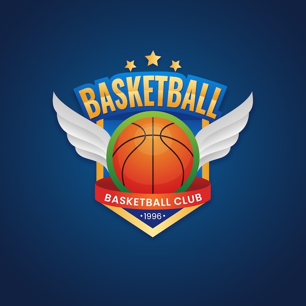 Gradient basketball logo template