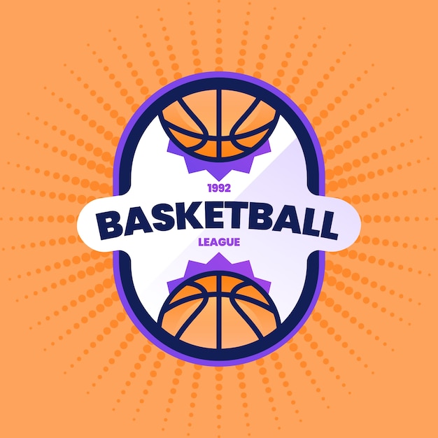 Free vector gradient basketball logo template