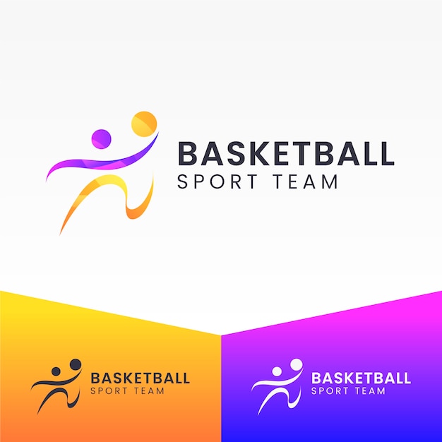 Free vector gradient basketball logo template