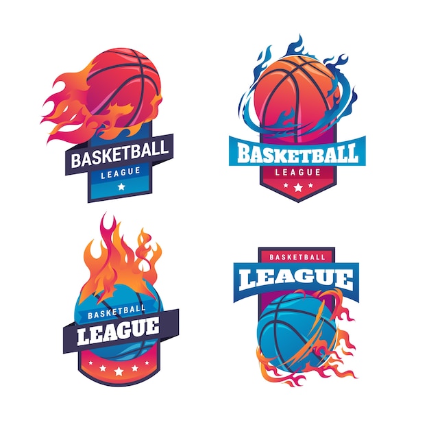 Free vector gradient basketball logo template