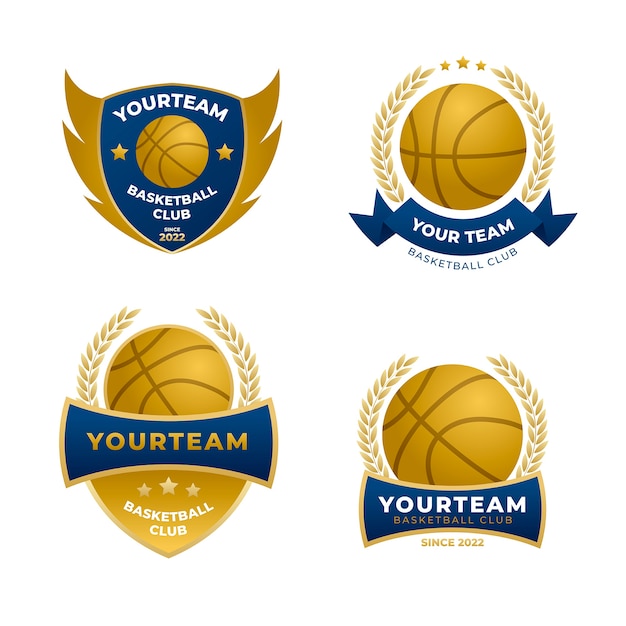 Free vector gradient basketball logo template