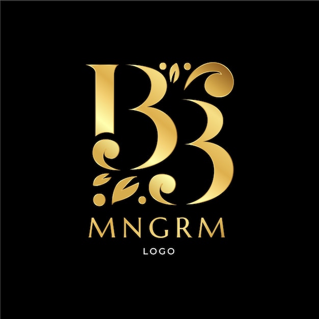 Free Vector gradient bb logo template