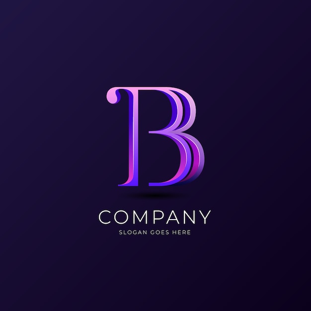 Gradient bb logo template