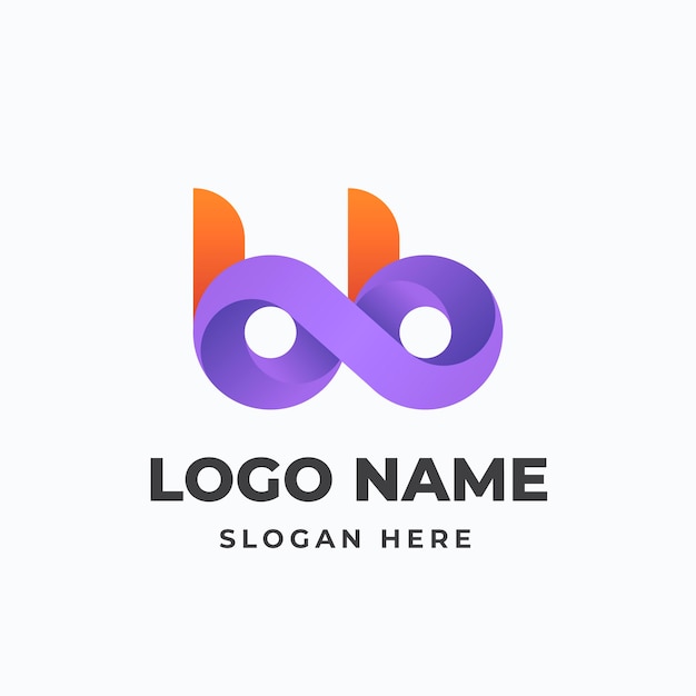 Gradient bb logo template