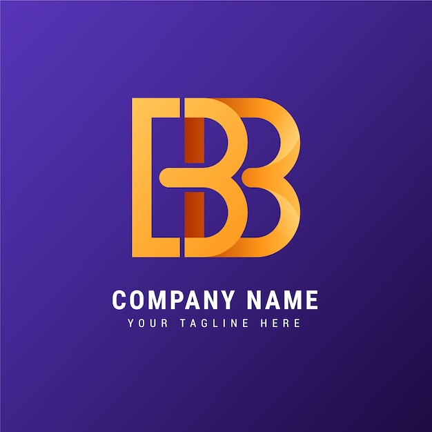 Free Vector gradient bb logo template