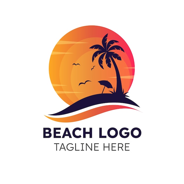 Gradient beach logo