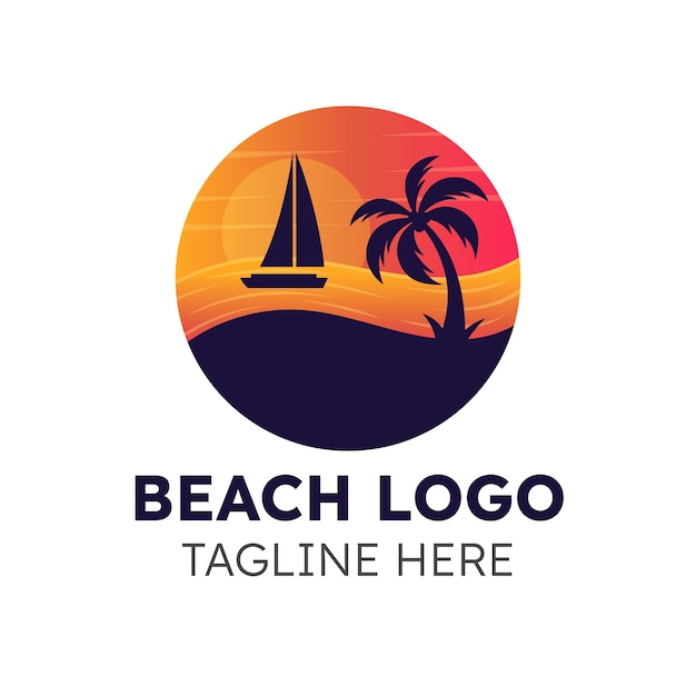 Gradient beach logo