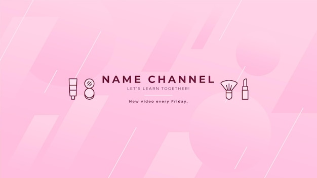 Gradient beauty youtube channel art