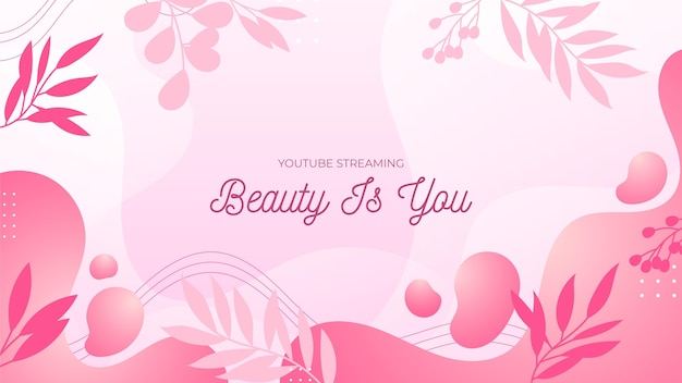 Gradient beauty youtube channel art