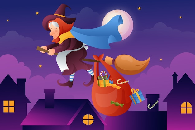 Gradient befana background