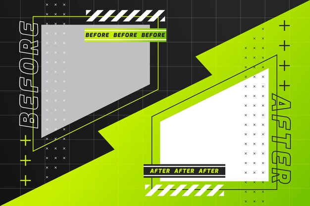 Gradient before and after background template