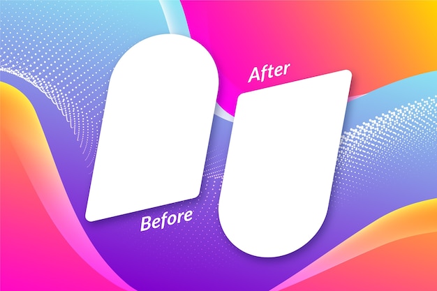 Gradient before and after wallpaper template