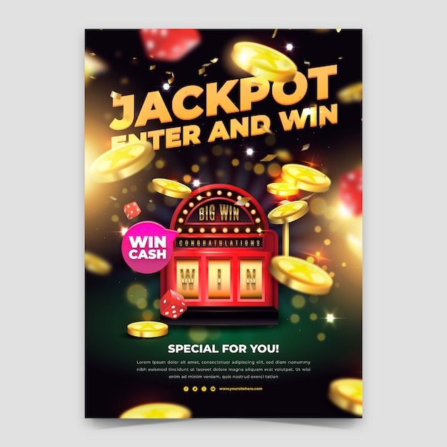 Free vector gradient big raffle poster design